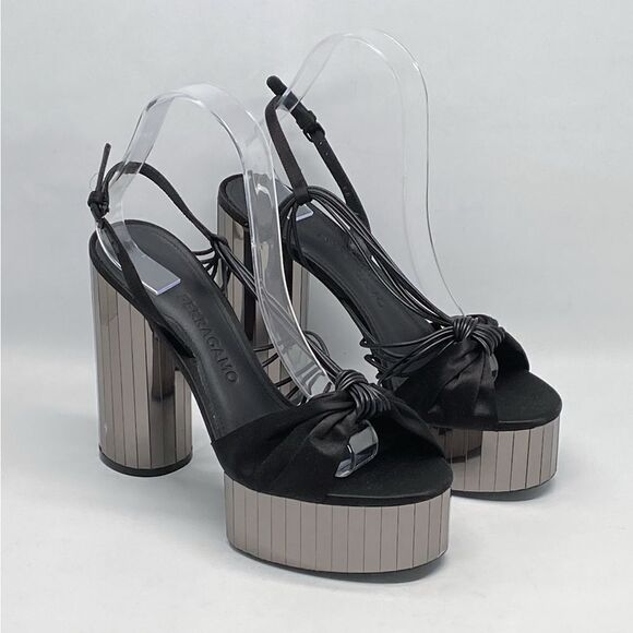 Ferragamo Sabina Mirror Platform High Heel Sandals size 8 - Picture 4 of 16